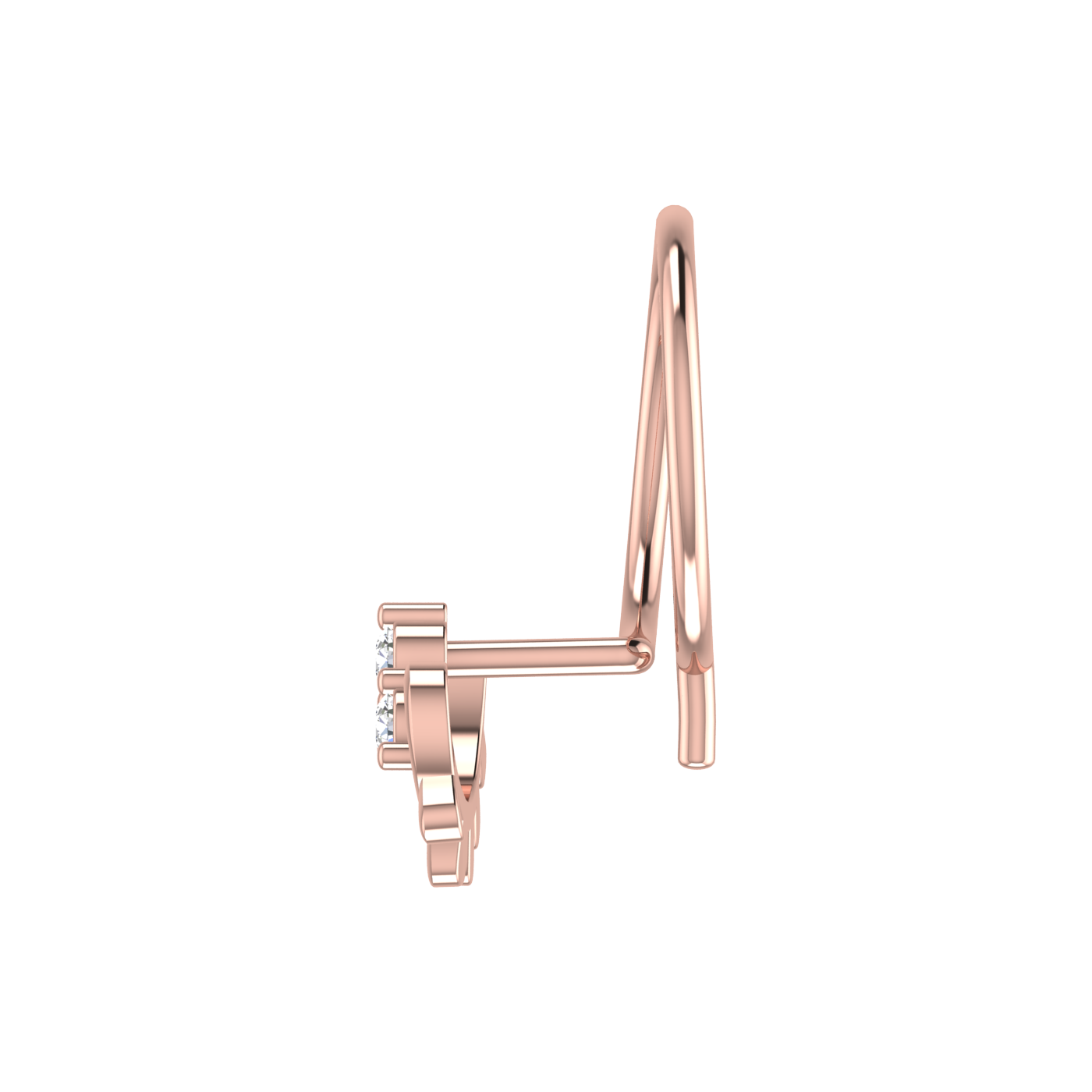 0.02 Carat Natural Diamond Nose Pin - HI Color, VS-SI Clarity.